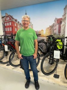 Roger aus dem Cargobike-Zentrum Aarau-Ost