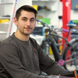 Florian aus dem Lastenfahrrad-Zentrum Velbert