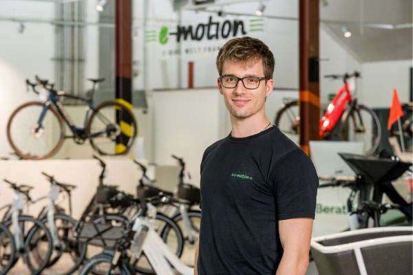 Luca aus dem Lastenfahrrad-Zentrum Frankfurt Nord