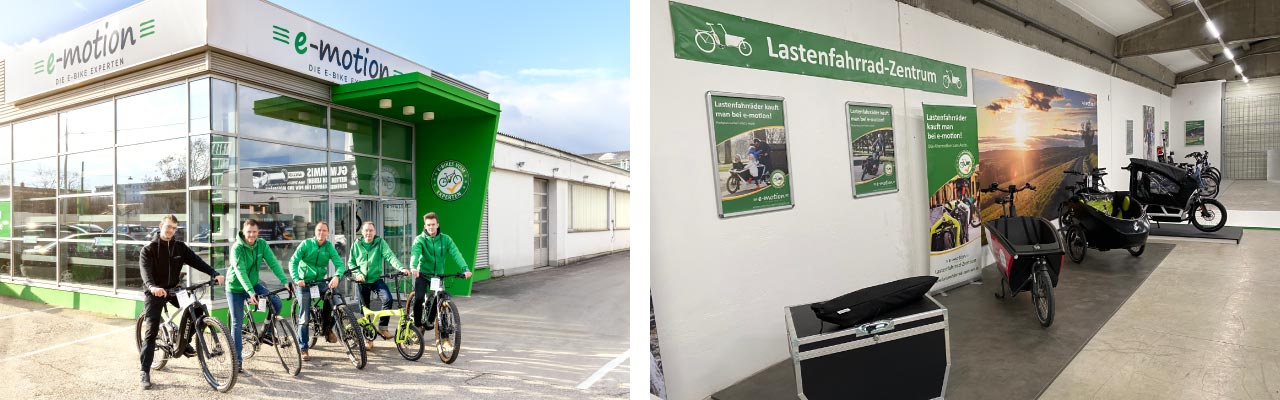 Das e-motion Lastenfahrrad-Zentrum in Wien - Österreich